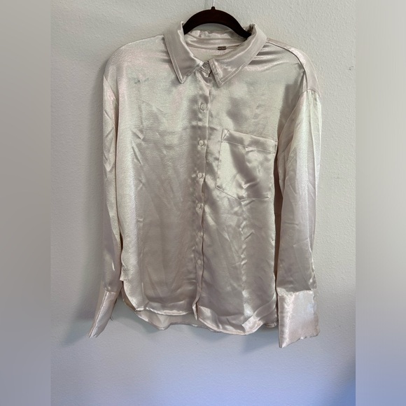 Free people silk button down - Picture 3 of 4